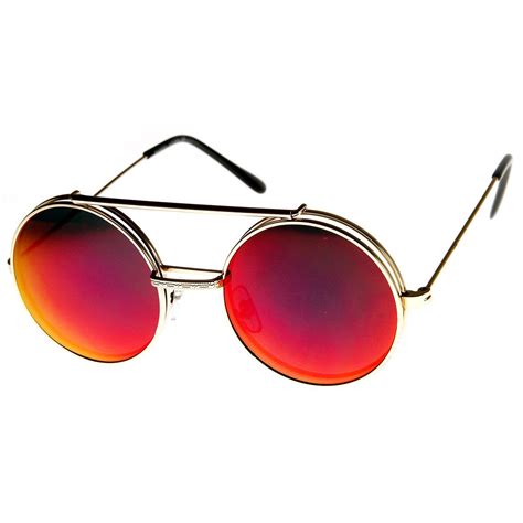 round sunglasses red lenses|red round sunglasses women.